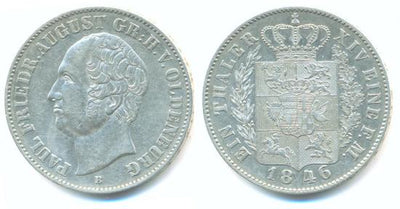 kosuke_dev ハノーバー 1846年B ポール・フリードリヒ・アウグスト ターレル銀貨 極美品