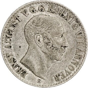 kosuke_dev ハノーバー 1843年S エルンスト・アウグスト ターレル銀貨 極美品-美品