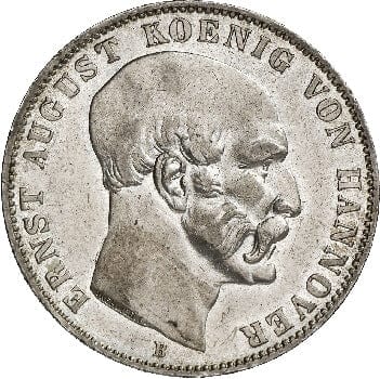 kosuke_dev ハノーバー 1849年 エルンスト・アウグスト ターレル銀貨 極美品