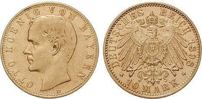 ドイツ バイエルン オットー1世 1898年 10マルク 金貨 美品