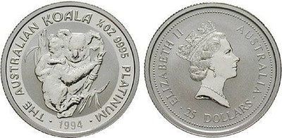 オーストラリア エリザベス女王 1994年 100ドル 銀貨 MS65-70