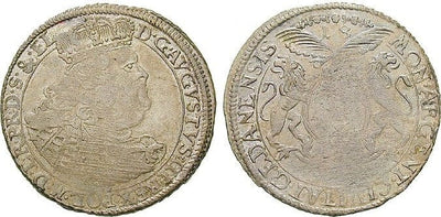 kosuke_dev ドイツ ダンツィヒ アウグスト3世サス 1733-1763年 18 Gröscher 銀貨 美品