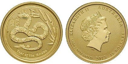 オーストラリア エリザベス2世 2013年 15ドル 金貨 MS65-70