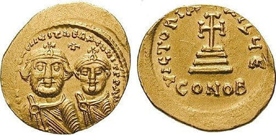 kosuke_dev 東ローマ帝国 コンスタンティノス ヘラクレイオス 625-629年 ソリドゥス 金貨 極美品