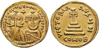 kosuke_dev 東ローマ帝国 コンスタンティノス ヘラクレイオス 629-631年 ソリドゥス 金貨 極美品