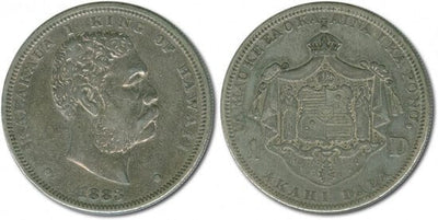 kosuke_dev アメリカ 1883年 ハワイ王国 カラカウア 1874-1891年 1ドル 銀貨 美品+
