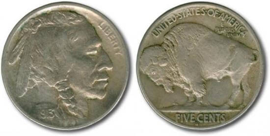 kosuke_dev アメリカ 1913年 インディアン バッファロー 5セント 銀貨 並品