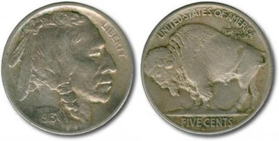 kosuke_dev アメリカ 1913年 インディアン バッファロー 5セント 銀貨 並品