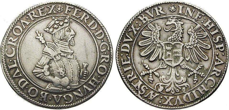 kosuke_dev 神聖ローマ帝国 フェルディナンド1世 1521-1564年 Stempelfehler 銀貨 美品