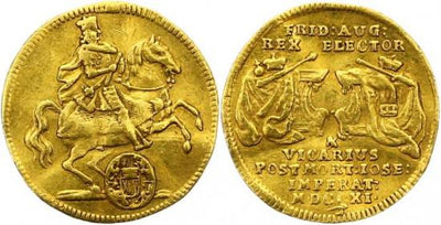 kosuke_dev ザクセン王国 フリードリヒ・アウグスト1世 1694-1733年 1711年 ダカット 金貨 美品