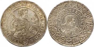ザクセン王国 ヨハン・ゲオルク1世 1611-1615年 1612年 ターレル 銀貨 極美品