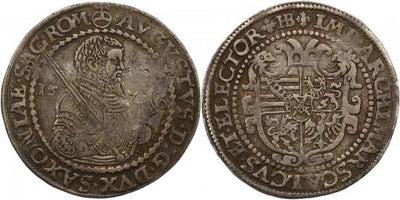 kosuke_dev ザクセン王国 ライン アウグスト 1553-1586年 1576年 1/2ターレル 銀貨 美品