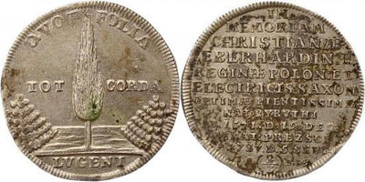 kosuke_dev ザクセン アルベルティン フリードリヒ・アウグスト1世 1727年 2/3ターレル 銀貨 美品+