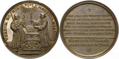 ザクセン アルベルティン フリードリヒ・アウグスト1世 1694-1733年 1717年 銀メダル 未使用