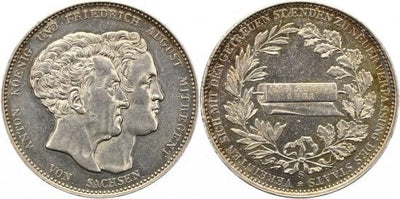 kosuke_dev ザクセン アルベルティン アントン 1827-1836年 1831年 憲法ターレル Verfassungstaler 銀貨 極美品+