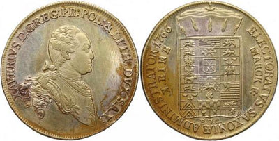 kosuke_dev ザクセン アルベルティン フランツ・クサーヴァー・アルベルト 1766年 ターレル 銀貨 美品+