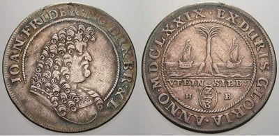 kosuke_dev ハノーバー ブラウンシュヴァイク ヨハン・フリードリヒ 1679年 グルテンコイン 美品+