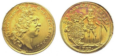 kosuke_dev ブランズウィック ルートヴィヒ・ルドルフ 1731-1735年 1733年 ダカット金貨 未使用