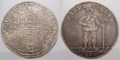 kosuke_dev ブランズウィック アウグスト・ヴィルヘルム 1714-1731年 1730年E ターレル 硬貨地板 美品