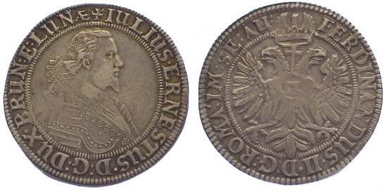 kosuke_dev ブラウンシュヴァイク ユリウス・エルンスト 1598-1636年 ターレル 銀貨 美品+