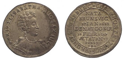 kosuke_dev ブラウンシュヴァイク ルドルフ・アウグスト アントン 1638年 1687年 1/12 ターレル 銀貨 未使用-極美品