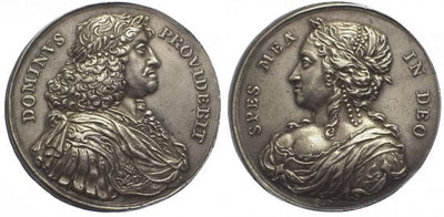 デンマーク フレデリック3世 1648-1670年 銀メダル 極美品