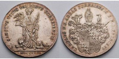 kosuke_dev Corvey アビー Carl von Blittersdorf 1722-1737年 1723年 ターレル 銀貨 未使用-極美品