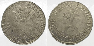ブラウンシュヴァイク ユリウス・エルンスト 1568-1589年 1571年 ターレル 銀貨 美品+