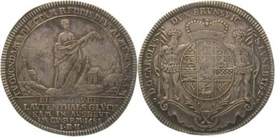 kosuke_dev ブラウンシュヴァイク カール1世 1735-1780年 1752年 鉱業ターレル 銀貨 極美品