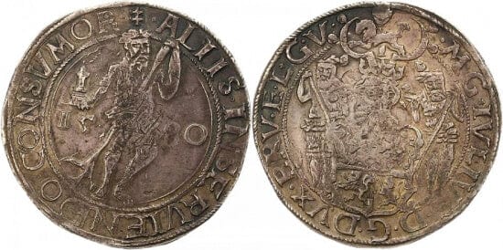 ブラウンシュヴァイク ユリウス・エルンスト 1568-1589年 1580年 ターレル 銀貨 美品