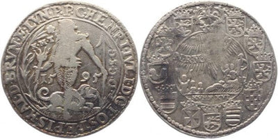 kosuke_dev ブラウンシュヴァイク ハインリヒ・ユリウス 1589-1613年 1595年 反逆者 ターレル 銀貨 美品