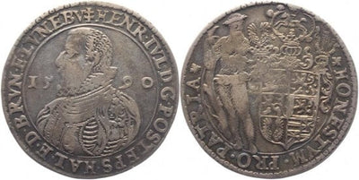 kosuke_dev ブラウンシュヴァイク ハインリヒ・ユリウス 1589-1613年 1590年 ターレル 銀貨 美品