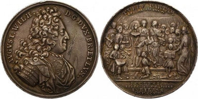 kosuke_dev ブラウンシュヴァイク アウグスト ヴィルヘルム 1714-1731年 1717年 銀メダル 美品