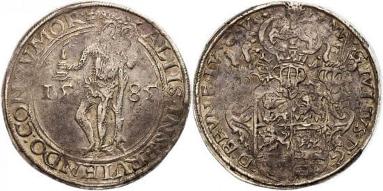 kosuke_dev ブラウンシュヴァイク ユリウス・エルンスト 1568-1589年 1585年 リッチターレル 銀貨 極美品