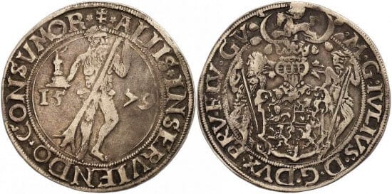 kosuke_dev ブラウンシュヴァイク ユリウス・エルンスト 1568-1589年 1579年 リッチ ターレル 銀貨 美品