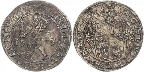 kosuke_dev ブラウンシュヴァイク ユリウス・エルンスト 1568-1589年 1575年 リッチ ターレル 銀貨 極美品