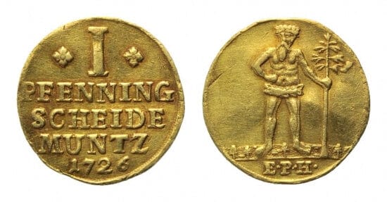 kosuke_dev ブラウンシュヴァイク アウグスト・ヴィルヘルム 1714-1731年 1726年 金貨 極美品