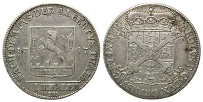 kosuke_dev ブラウンシュヴァイク カール1世 1735-1780年 1747年 アルベルターレル 銀貨 美品