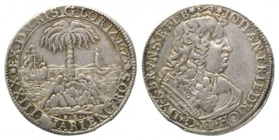 kosuke_dev ブラウンシュヴァイク ヨハン・フリードリヒ 1665-1679年 1675年 Marien グロッシェン 銀貨 美品