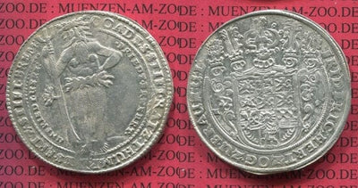 kosuke_dev ブラウンシュヴァイク フリードリヒ フォン ツェレ 1636-1648年 ターレル 銀貨 極美品