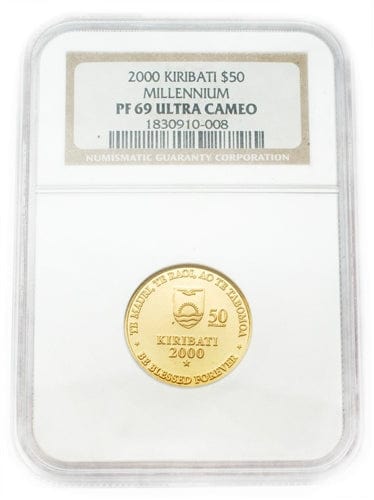 NGC キリバス 新ミレニアム記念 2000年 50ドル 金貨 ファーストコイン