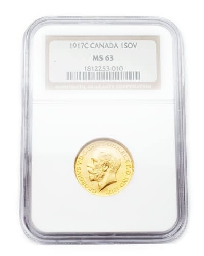 NGC カナダ ジョージ5世 1917年 ソブリン 金貨 MS63 | アンティーク ...