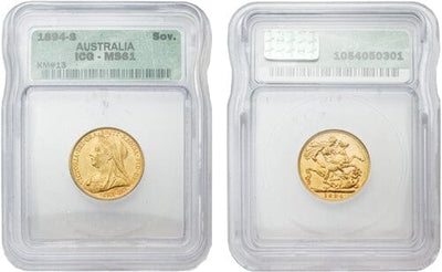 kosuke_dev ICG オーストラリア ヴィクトリア女王 1894年S ソブリン 金貨 MS61