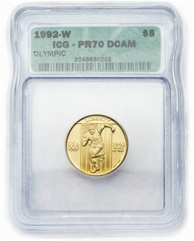 【ICG PR70】アメリカ バルセロナオリンピック 5ドル金貨 プルーフ 1992年