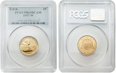 kosuke_dev 【PCGS PR69】アメリカ フランクリン・デラノ・ルーズベルト 5ドル金貨 プルーフ 1997年