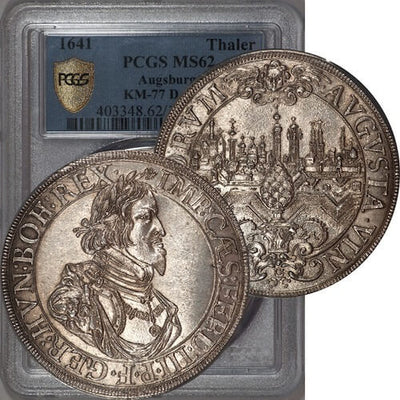 kosuke_dev PCGS ドイツ アウグスブルク ハインリヒ5世 1641年 ターレル 銀貨 MS62