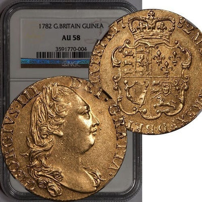 kosuke_dev NGC イギリス ジョージ3世 1782年 ギニア 金貨 AU58