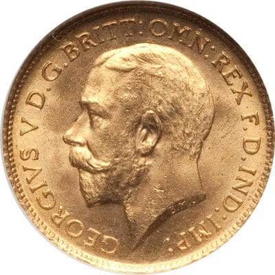【超セール】1915 オーストラリア 1/2ソブリン NGCMS64 金貨