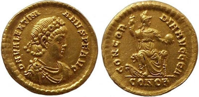 ビザンツ帝国 ヴァレンティニアヌス2世 382-383年 ソリダス 金貨 極美品