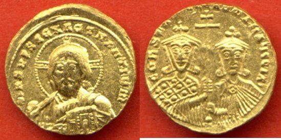 kosuke_dev ビザンツ帝国 コンスタンティノス7世 945-959年 ソリダス 金貨 極美品